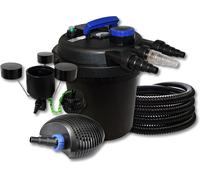 Kit de filtración para estanques de 10.000 litros, que incluye: lámpara UVC de 11 W, bomba ECO de 40 W, manguera de 25 metros y skimmer CSP-250