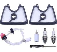 Kit de Filtro de Aire para Husqvarna 125B 125BX 125BVX Soplador de Hojas, ADEFOL Filtros Aire + Línea Combustible + Filtro Combustible + Bujía Piezas de Repuesto Accesorio