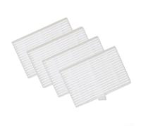 Kit de filtro lavable de repuesto compatible con robot aspirador Airzeen R7, papel de filtro que captura el polvo fino para un aire más limpio, fácil de instalar, paquete de 4, color blanco