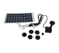 Kit de fuente de agua solar 4W 5V 120L/h 50cm 9 boquillas | Crea exhibidores de agua al aire libre personalizables con una unidad solar de 4 W y 5 V y 9 boquillas.