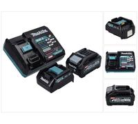 Kit de fuente de alimentación Makita 40 V máx. con 1 batería BL 4040 de 4,0 Ah XGT + cargador rápido DC 40 RA XGT LXT + adaptador de carga ADP10