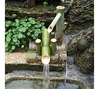 Kit De Fuente De Bambú Fuente De Bambú Solar Japón Cascada De Jardín Caño De Fuente De Agua Al Aire Libre 100% Hecho A Mano,Length25cm
