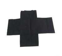 Kit de fundas de asiento lavables para silla de director, sillas redondas de repuesto de lona de poliéster, rayas azules y blancas, limpieza de instalación, 20.8 x 7.9 y 20.8 x 16.1 pulgadas (negro)