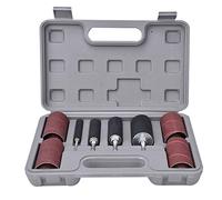 Kit de fundas para tambor de lijado, herramienta de pulido para metal y madera, lijadora de tambor abrasiva con 4 tamaños y 2 grados de granulometría para trabajos de carpintería