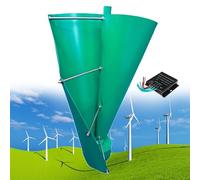 Kit de generador de turbina eólica vertical, 12000 W helicoidal 2 cuchillas, controlador MPPT de 48 V, levitación magnética, uso en fábrica doméstica