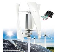 Kit de generador de turbinas eólicas verticales de jardín, 12 V/24 V/48 V/110 V/220 V, turbina eólica trifásica pequeña de CA con controlador MPPT, para equipos de energía industrial