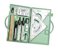 Kit de geometría, juego de brújula geométrica | Tito de herramientas matemáticas 16x | Herramientas de dibujo con de almacenamiento, suministros de redacción de brújulas para estudiantes de la