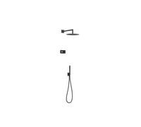 Kit de grifo termostático electrónico para ducha con dos vías en color negro mate Shower Tres