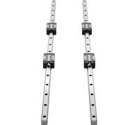 Kit de guía lineal, modelo HGR20, que incluye 2 rieles lineales de 1000 mm (39.4 pulgadas) y 4 bloques deslizantes con cojinetes. Kit antirustico y de alta precisión, ideal para proyectos de bricolaje