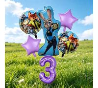 Kit de Guirnalda de Globos con Diseño de Animales de Zootopia para Fiestas de Cumpleaños, Bodas, Baby Showers, Festivales y Decoración del Hogar D-8
