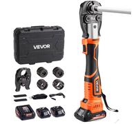 Kit de herramienta de prensado de tuberías a batería VEVOR, herramienta eléctrica de 18V para prensado de tuberías de PEX y de aluminio-plástico, con mordazas de prensado U16, U20, U25, U32, 2 batería