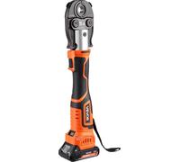 Kit de herramienta de prensado de tuberías inalámbrica, herramienta eléctrica de prensado de tuberías de 18V para tubos de PEX y de aluminio-plástico, con mordazas de prensado U16, U20, U25, U32, 2 ba