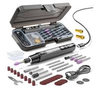 Kit de Herramienta Rotativa Inalámbrica | Taladro de Precisión Recargable de 6 Velocidades,Aparato con Luz - para Restauración de Modelos, Reparación Electrónica, Joyería,