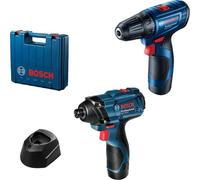 KIT DE HERRAMIENTAS BOSCH PROFESSIONAL GSR 120 + GDR 120, 12 V, 2 BATERÍAS, 2,00 Ah, CON ESTUCHE