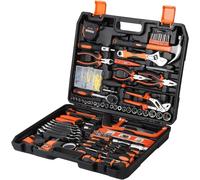 Kit de herramientas de 236 piezas: juego completo de herramientas manuales en estuche de plástico, que incluye una llave de trinquete y dados