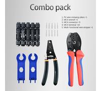 Kit de herramientas de crimpado solar LY-2546B MC4, crimpadora de conectores solares fotovoltaicos + pelacables + llave MC4 + juego de terminales de conectores MC4 tool kit set