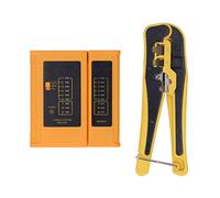 Kit de herramientas de engarzado Profesional 3 en 1 Terminal telefónico multiusos Alicates de engarzado con trinquete universal Juego de probador de red para electricistas