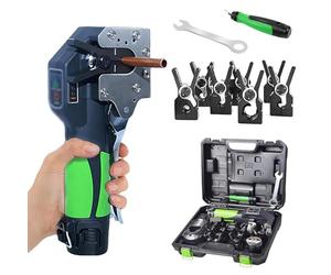 Kit de herramientas de ensanchamiento eléctrico para tubos de latón de aluminio de cobre suave, expansor de tubería profesional para instalación de CA y mantenimiento de refrigeración