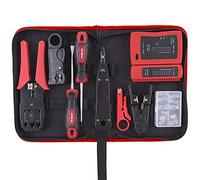 Kit de herramientas de red Ethernet LAN RJ11 RJ45 Cat5e TV Cable Tester Crimp Stripper Tool Set