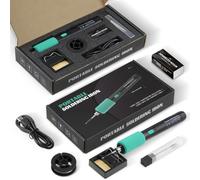 Kit de herramientas de soldador inalámbrico de 15W5V, carga USB portátil de calentamiento rápido, soporte de cable para soldadura y servicio SET 2