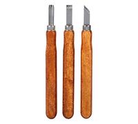 Kit de herramientas de tallado de premium con 3 cinceles de acero de alto carbono, ideal para bricolaje, escultura y artesanía, set cómodo y preciso