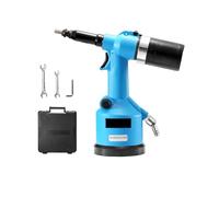 Kit de herramientas de tuerca de remache hidráulico de aire, remachadora neumática, pistola remache pop con 7 boquillas M3-M12, tensión de 19,1 kN para mecánico, construcción, hogar