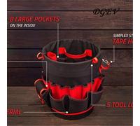 Kit de Herramientas DGEV - Bolsa de Lona Oxford Portátil, Kit de Herramientas Multifuncional para Electricista con Soporte de Almacenamiento