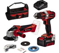 Kit de herramientas Einhell Power X-Change (TE-TK 18/2 Li Kit) que incluye taladro y atornillador
