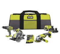 Kit de herramientas eléctricas RYOBI de 18V ONE+, 8 piezas, con baterías, modelo RCK184O242SZL