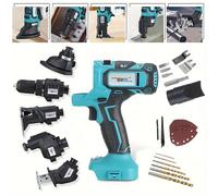 Kit de herramientas inalámbricas multifunción 5 en 1: taladro, sierra y lijadora. Motor sin escobillas de 20V