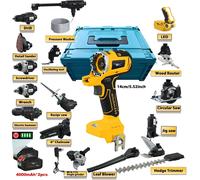 Kit de herramientas inalámbricas profesional de 17 piezas, con motor sin escobillas y dos baterías