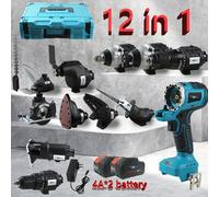 Kit de herramientas multifunción – Taladro inalámbrico sin escobillas – Combo de 12 en 1 – 18V