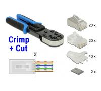 Kit de herramientas para crimpar y cortar conectores RJ45, alicates para crimpar