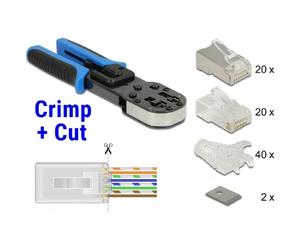 Kit de herramientas para crimpar y cortar conectores RJ45, alicates para crimpar
