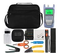 Kit de herramientas para fibra óptica FTTH, de 16 piezas, que incluye un medidor de potencia y un localizador de fallas
