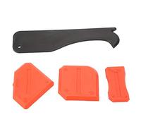 KIT DE HERRAMIENTAS PARA MASILLAR PALA PARA QUITAR SELLADOR DE SILICONA, RASPADOR PARA MASILLA DE CEMENTO DE VIDRIO, DISEÑO PRÁCTICO PROFESIONAL (Roja)