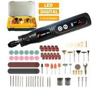 Kit de Herramientas Rotatorias Inalámbricas, Pluma de Grabado Recargable con Velocidad Variable, Mini Amoladora Eléctrica para Cortar, Pulir y Taladrar 3 Speed A