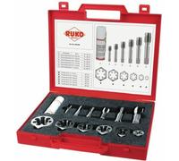 Kit de herramientas RUKO para roscado de tuberías sanitarias, fabricado en acero rápido (HSS), para roscado de tuberías cilíndricas