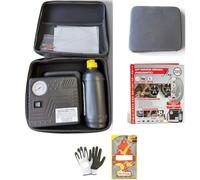 Kit de inflado y reparación de neumáticos para coche, moto y scooter compatible con Italjet Formula 50 Air Cat. Sellador rápido antipinchazos. Compresor de 12 V para emergencia en carretera para