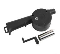 Kit de iniciación de fuego plegable, soplador de manivela para herramientas de campamento al aire libre, accesorios eficientes para parrilla de carbón, 25 cm (sopladores manuales)