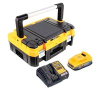 Kit de inicio de batería DeWalt DCB 1104 E1T de 18 V con 1 batería Powerstack de 1,7 Ah + cargador DCB 1104 + TSTAK