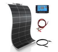 Kit de inicio de paneles solares - 200W - 12V/24V - Monocristalino - Flexible - Para autocaravanas y caravanas