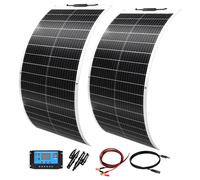 Kit de inicio de paneles solares de 180W, 12V/24V - 2 paneles monocristalinos flexibles para sistemas autónomos