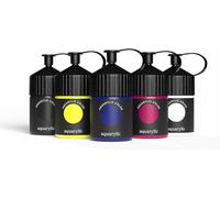 Kit de inicio de pinturas para artistas: alta pigmentación, resistentes a la luz. Incluye 5 botellas de 120 ml, guía en formato PDF y curso en video