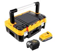 Kit de inicio DeWalt DCB 1102 E1T de 18 V con 1 batería Powerstack de 1,7 Ah + cargador DCB 1102 + TSTAK