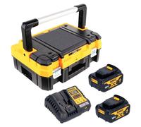 Kit de inicio DeWalt DCB 1104 M2T de 18 V con 2 baterías de 4,0 Ah + cargador DCB 1104 + TSTAK