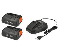 Kit de inicio Gardena P4A: 2 baterías PBA 18V/45 de 2,5 Ah + cargador AL 1830 CV
