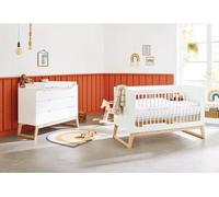 Kit de inicio para cunas - Cama individual - Sofá cama - Muebles modulares para habitación infantil - Cama individual de 150 cm x 76 cm x 94 cm y módulo de 120 cm x 77 cm x 101 cm