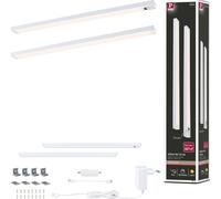 Paulmann 98624 Luminaria bajo mueble LED Inline juego de 2 uds. 2 x 4 W 350 x 26 mm 2 x 350 lm 24 V blanco mate 3000 K regulable