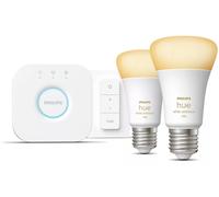 Kit de inicio Philips Hue White Ambiance E27 de 8W, 2 unidades, incluye fuente de alimentación